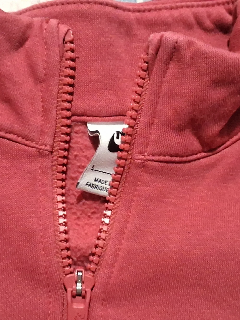 Nike Kids Coral Quarter-Zip Sweatshirt with White Logo